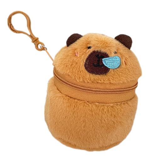 Kopfhörerspeicherbeutel Schöne Capybara Münzbeutel Plüschmünze Geldbörse Anhänger Kopfhörer Cartoon Tierbeutel von CeaBulo