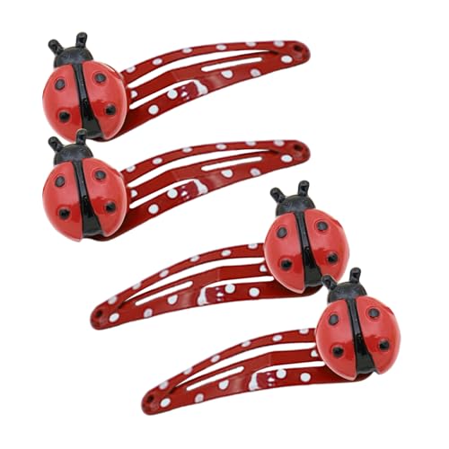 Lustige Ladybirds Haarnadel 4pcs Für Weibliche Helle Farbe Tierhaarclip Barrettes Side Pons Clip Frauen Kinder Mädchen Haare Clip von CeaBulo