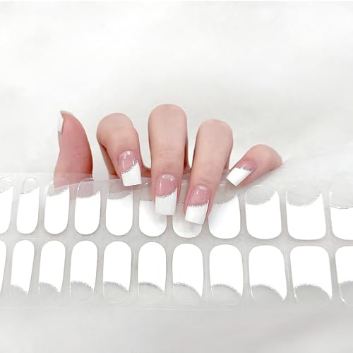 Ceboic 20 Stück UV Nagelfolien, Rot Schimmer Gel Nagellack Aufkleber Halbgehärtete Nagelfolie, Nagellackstreifen zum aufkleben Nagelsticker Selbstklebend, Gellack Wraps für Nagel von Ceboic