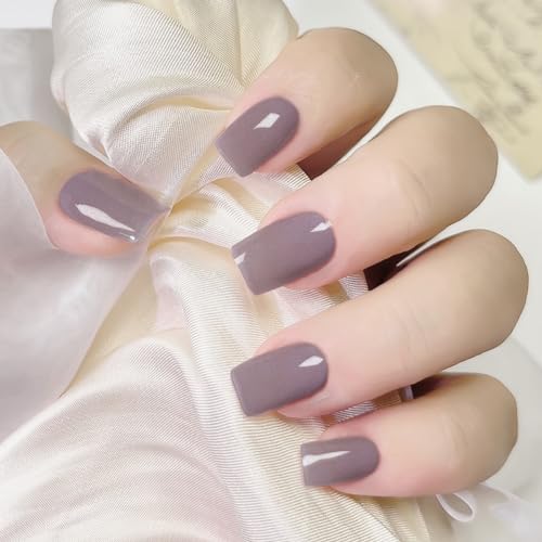 Ceboic 20Pcs Gel Nagellack Aufkleber | Nagelfolien Selbstklebend | Reine Farbe Halbgehärtete UV Gel Strips | Gel Nagellackstreifen | French Grau Gellack Wraps für Frauen Mädchen Nagelkunst Dekoration von Ceboic