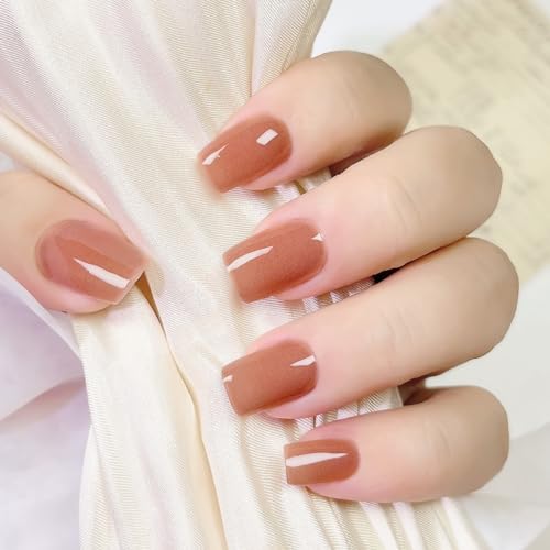 Ceboic 20Pcs Gel Nagellack Aufkleber | UV Gel Nagelfolien Selbstklebend | Heißer Kakao Halbgehärtete Gel Nail Stickers | Langanhaltend Gel Nagellackstreifen | Gellack Wraps für Finger & Fußnägel von Ceboic