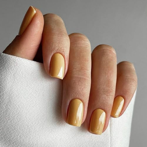 Ceboic 24 Stück Kurz Künstliche Nägel, Square Ballerina Press on Nails Reine Farbe Nägel zum Aufkleben, Natürliche Acryl Full Cover Fingernägel zum Aufkleben Eckig für Frauen und Mädchen - Gelb Ceboic 24 Stück Kurz Künstliche Nägel, Square Ballerina Press on Nails Reine Farbe Nägel zum Aufkleben, Natürliche Acryl Full Cover Fingernägel zum Aufkleben Eckig für Frauen und Mädchen - Gelb von Ceboic