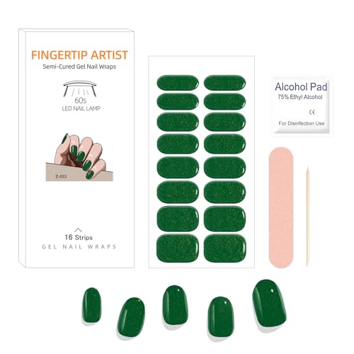 Ceboic Halbgehärtete UV Gel Nagelfolien, 16PCS Einfarbig Gel Nagellack Streifen Smaragdgrün French Nagelsticker, Full Wraps Nagelfolie Selbstklebend Maniküre Starterset für Damen Mädchen Nageldesign Ceboic Halbgehärtete UV Gel Nagelfolien, 16PCS Einfarbig Gel Nagellack Streifen Smaragdgrün French Nagelsticker, Full Wraps Nagelfolie Selbstklebend Maniküre Starterset für Damen Mädchen Nageldesign von Ceboic