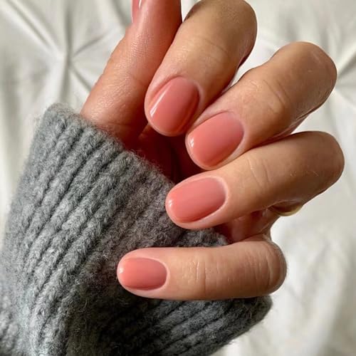 Ceboic Künstliche Nägel zum Aufkleben Kurz Eckig Press on Nails Glänzend Reine Farbe Acryl Full Cover Falsche Nägel French Kunstnägel Fake Nails für Frauen und Mädchen 24 Stück (Rouge) von Ceboic