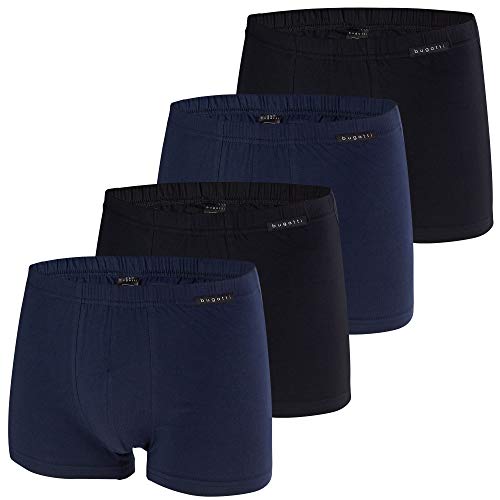 Bugatti Herren Boxershorts 4 Stück (L, 2 x schwarz | 2 x Navy) von Ceceba | Bugatti