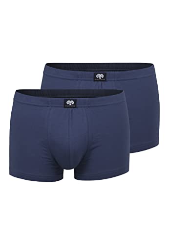 Ceceba Herren Short-Pants, Elastan, Baumwolle, Single Jersey, blau, Uni, 2er Pack 10 von Ceceba