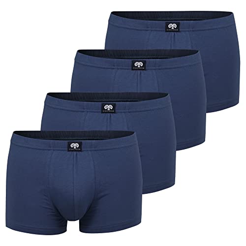 Ceceba 4er Pack Herren Jersey Boxershorts Shorts Pants Boxer M - 8XL Farbwahl große Größen Übergrößen, Grösse:4XL, Farbe:blau von Ceceba