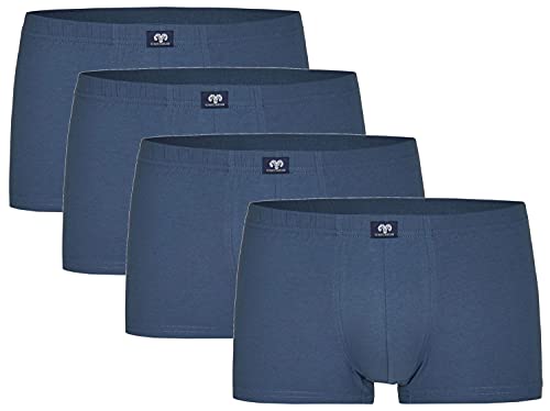 Ceceba 4er Pack Pant Herren Unterhose Unterwäsche konvex Übergröße Sparpaket preiswert blau schwarz, Grösse:8XL, Farbe:blau von Ceceba