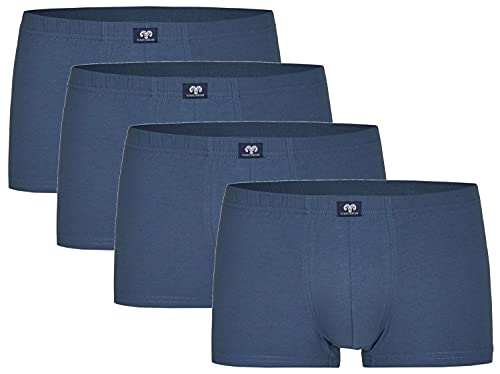 Ceceba 4er Pack Pant Herren Unterhose Unterwäsche konvex Übergröße Sparpaket preiswert blau schwarz, Grösse:M, Farbe:blau von Ceceba