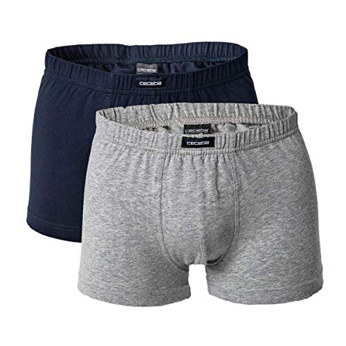 Ceceba Herren Short-Pants, Elastan, Baumwolle, Single Jersey, grau, Uni, 2er Pack 8 (xx-Large) von Ceceba