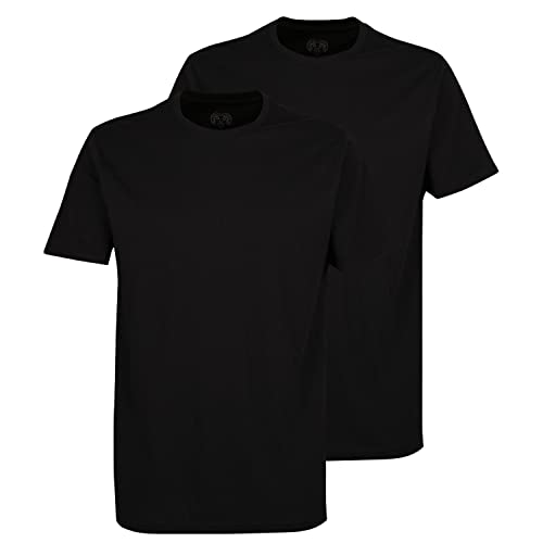 Ceceba Herren, 1/2, Rundhals 2er Pack T-Shirt, Schwarz (Black 9000), Small (Herstellergröße: 48/S) von Ceceba