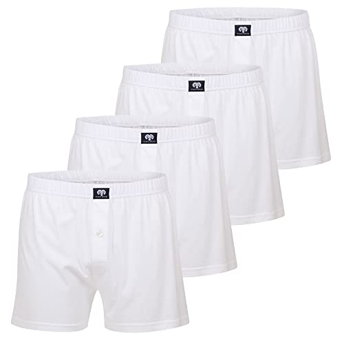 Ceceba Herren Boxershorts mit Eingriff (DE/NL/SE/PL, Alphanumerisch, 4XL, Regular, Regular, 4 x weiß (1000)) von Ceceba