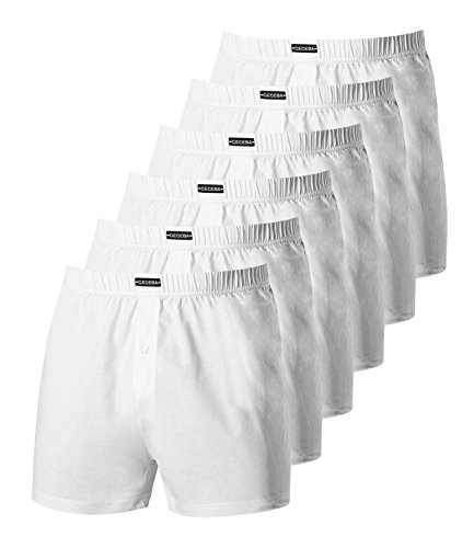 Ceceba Herren Boxershorts 2675 6er Pack, Farbe:Weiß, Wäschegröße:5XL, Artikel:weiß 2675-1000 von Ceceba