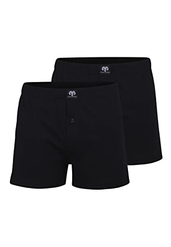 Ceceba Herren Boxershorts Shorts, 2er Pack, Einfarbig, Schwarz (black 9000) ,M (Herstellergröße:5) von Ceceba