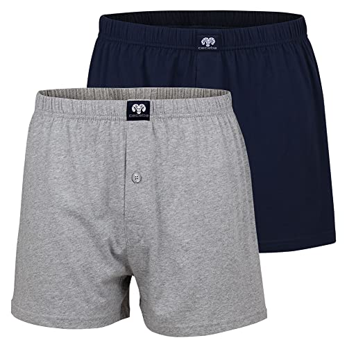 Ceceba Herren Boxershorts Shorts, 2er Pack, Grau (Grey 0811), 6X-Large (Herstellergröße: 14) von Ceceba
