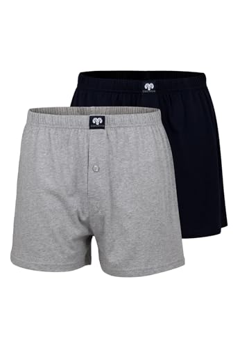Ceceba Herren Boxershorts Shorts, 2er Pack, Grau (Grey 0811), X-Large (Herstellergröße: 7) von Ceceba