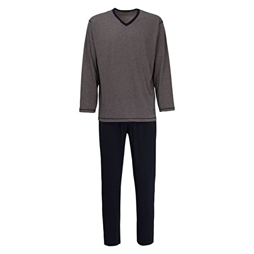 Ceceba Herren Pyjama, V-Ausschn. Zweiteiliger Schlafanzug, Grau (Greymelange 9279), 48 von Ceceba