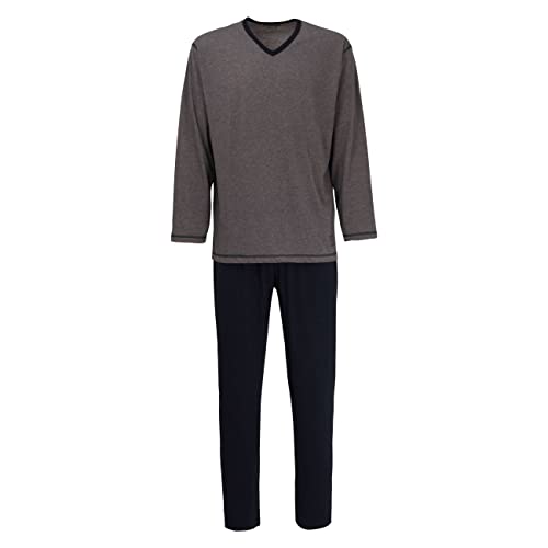 Ceceba Herren Pyjama, V-Ausschn. Zweiteiliger Schlafanzug, Grau (Greymelange 9279), 50 von Ceceba