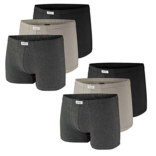 Ceceba Herren Pants Shorts Boxershorts 1819 6er Pack, Farbe:Grau, Wäschegröße:2XL, Artikel:-0831 Grey-Dark-Melange von Ceceba
