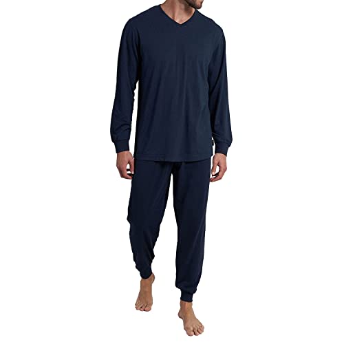Ceceba Herren Pyjama Set Schlafanzug Langarm Klima Aktiv Light, Farbe:Blau, Größe:2XL, Artikel:-636 Dark Blue von Ceceba