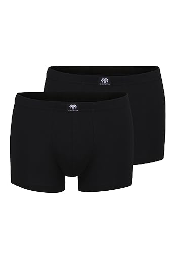 Ceceba Herren Short-Pants, Elastan, Baumwolle, Single Jersey, schwarz, Uni, 2er Pack 14 von Ceceba