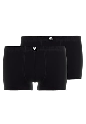 Ceceba Herren Short-Pants, Elastan, Baumwolle, Single Jersey, schwarz, Uni, 2er Pack 18 von Ceceba