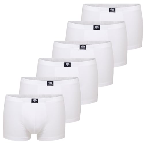 Ceceba Herren Short-Pants (DE/NL/SE/PL, Alphanumerisch, 4XL, Regular, Regular, 6 x weiß) von Ceceba