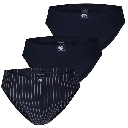 Ceceba Herren Sport 3er Pack Slip, Blau (Navy-red 2550), X-Large (Herstellergröße: 7) (3erPack) von Ceceba