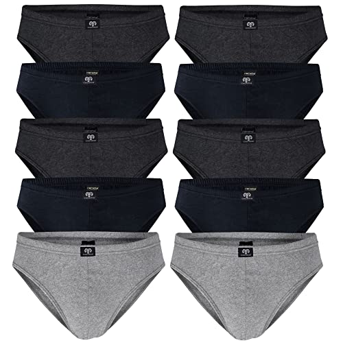 Ceceba Herren Slip (5er Pack) (DE/NL/SE/PL, Alphanumerisch, 3XL, Regular, Regular, Grau (0831) 10x) von Ceceba