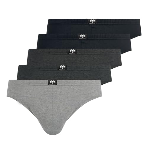 Ceceba Herren Slips Unterhosen Briefs 5er Pack, Farbe:Grau, Wäschegröße:2XL, Artikel:-831 grau-dunkel-Melange von Ceceba