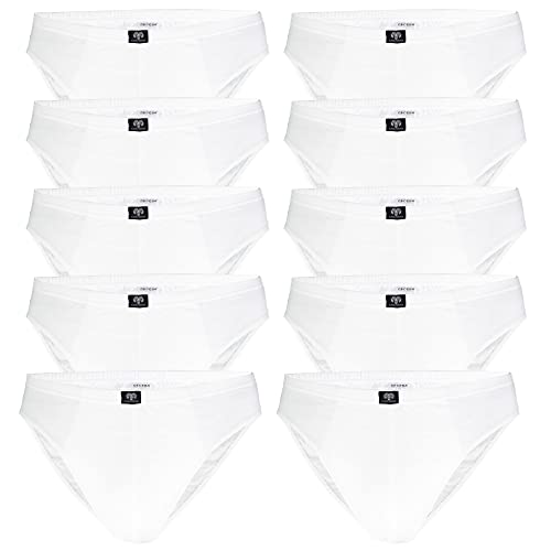 Ceceba Herren Slips Unterhosen 1818 10er Pack, Weiß, Gr.XL von Ceceba