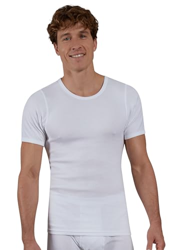 Ceceba Herren T-Shirt, Kurzarm, Baumwolle, Feinripp, weiß, Uni 6 von Ceceba