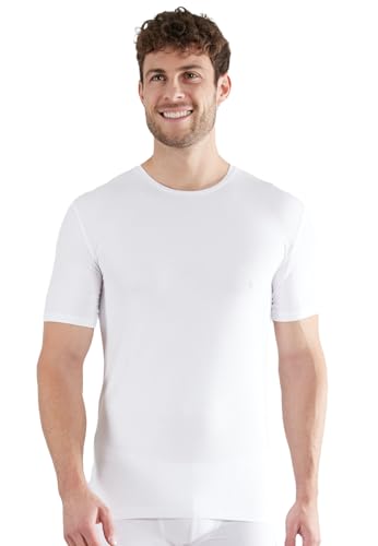 Ceceba Herren T-Shirts Rundhals-Ausschnitt Bamboo | 2er Pack (DE/NL/SE/PL, Alphanumerisch, 3XL, Regular, Regular, weiß) von Ceceba