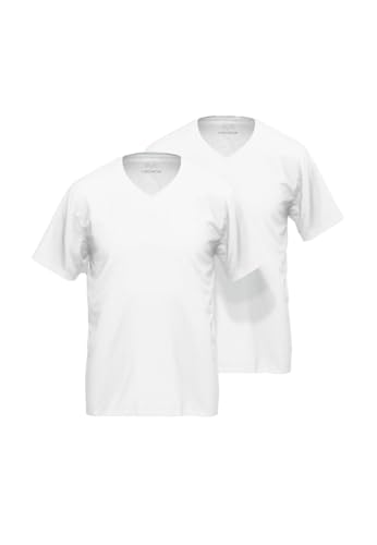 Ceceba Herren T-Shirts V-Neck im 2er Pack (DE/NL/SE/PL, Numerisch, 54, Regular, Regular, weiß) von Ceceba