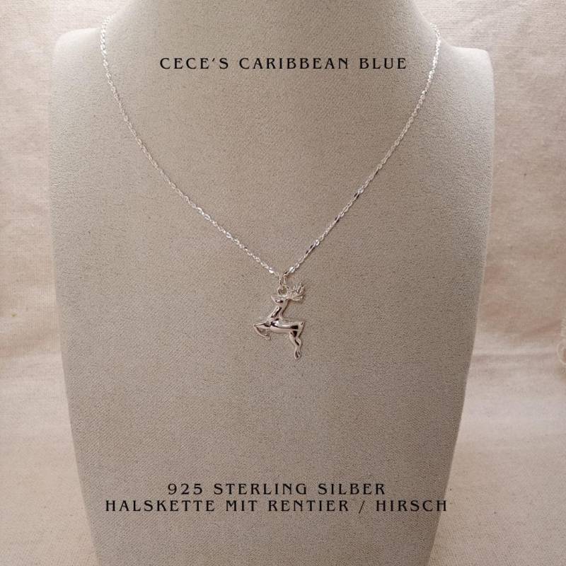 925 Sterling Silber Hirsch Halskette Rentier Weihnachten von CecesCaribbeanBlue