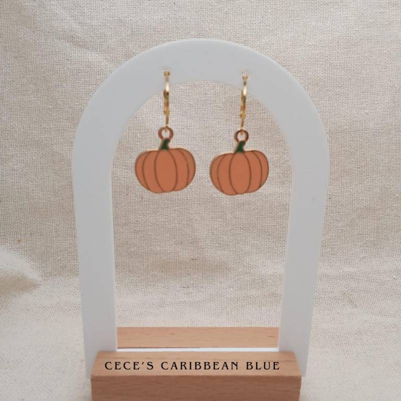 Kürbis Ohrringe Herbst Halloween von CecesCaribbeanBlue