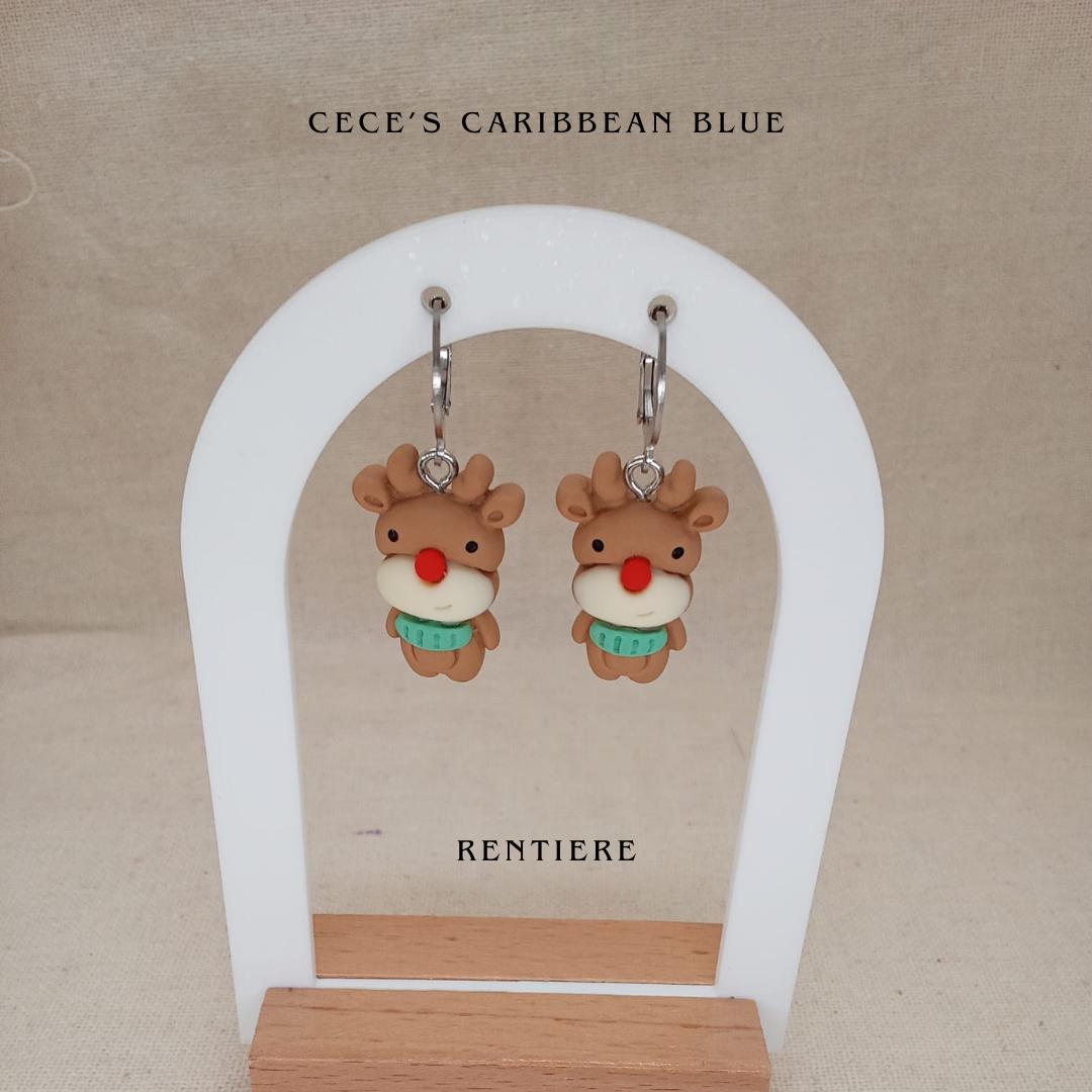 Weihnachtliche Ohrringe Rentier Weihnachtliche Ohrringe Rentier von CecesCaribbeanBlue