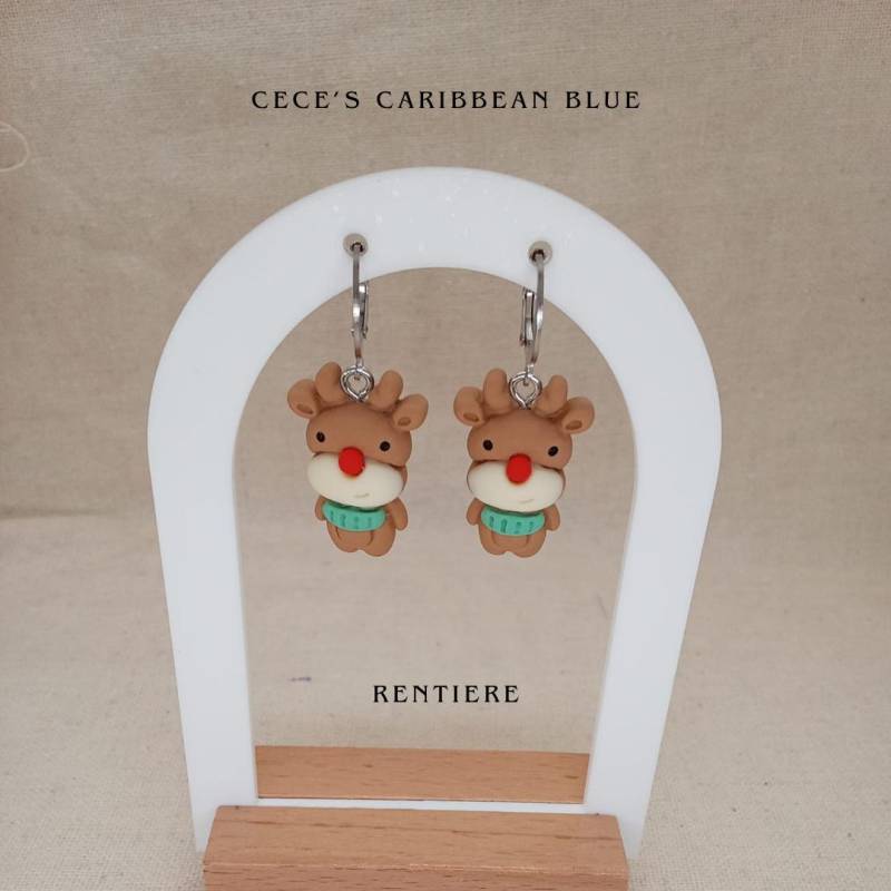 Weihnachtliche Ohrringe Rentier von CecesCaribbeanBlue