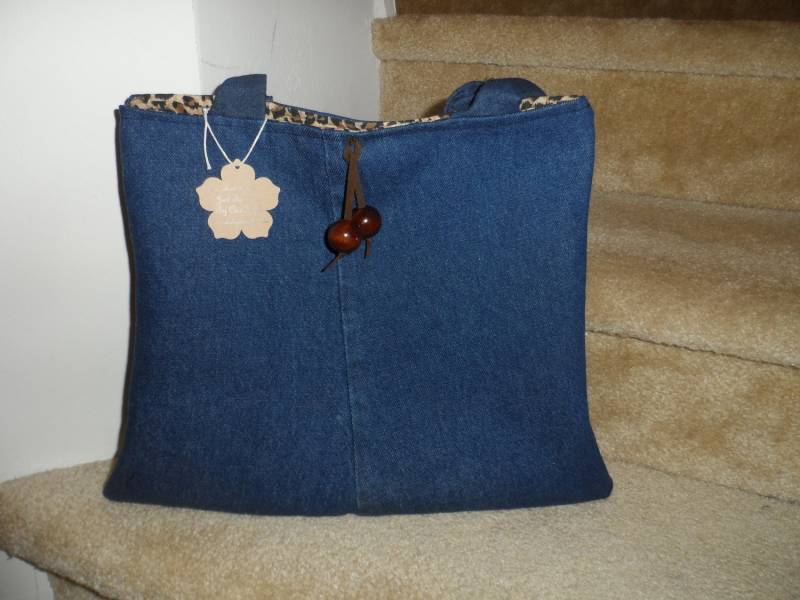 Jeans Streulicht Handtasche/Denim Tasche/Denim Handtasche/Umhängetasche/Holz Perlen Geldbörse/Damen Handtasche von CeciNicoleShop