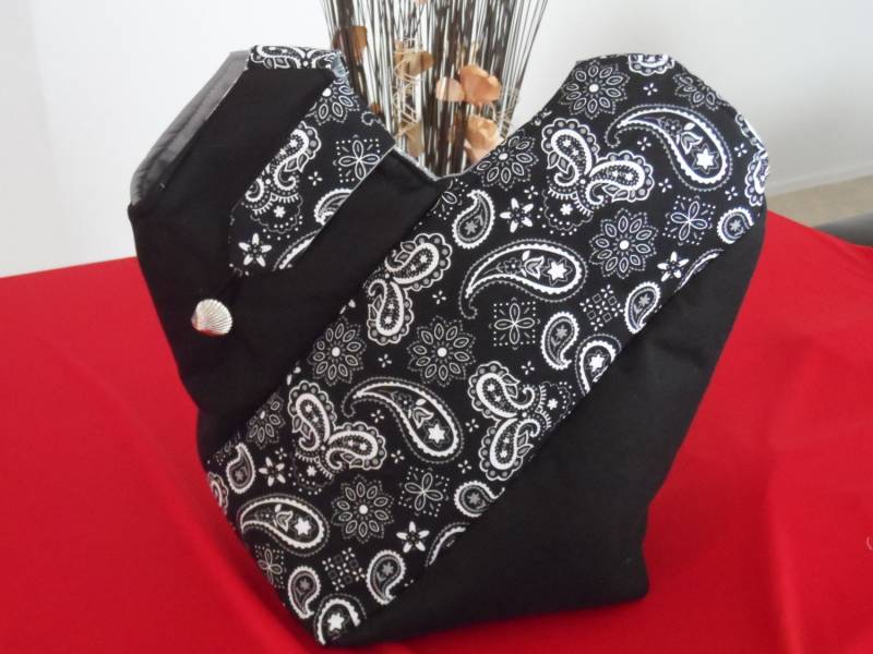 Schwarz & Weiß Paisley Tote Wendetasche von CeciNicoleShop