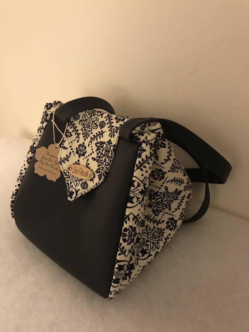 Tulpe Blau Tasche/Vinyl/Handmade Tasche/Tote Geldbörse /Fabric/Tote Bag/Handtasche/Geldbörse von CeciNicoleShop