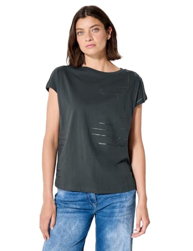 Cecil Damen B323177 T-Shirt, Slate Khaki, S von Cecil