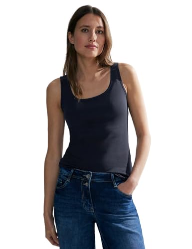 CECIL Damen Style Linda Basic Top Baumwolle, Universal Blue, XL EU CECIL Damen Style Linda Basic Top Baumwolle, Universal Blue, XL EU von Cecil