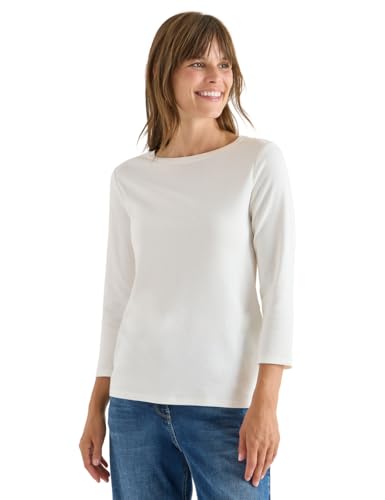 CECIL Basic U-Boot Shirt Vanilla White M von Cecil