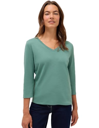 CECIL Basic V-Neck Shirt Jewel Green XXL von Cecil