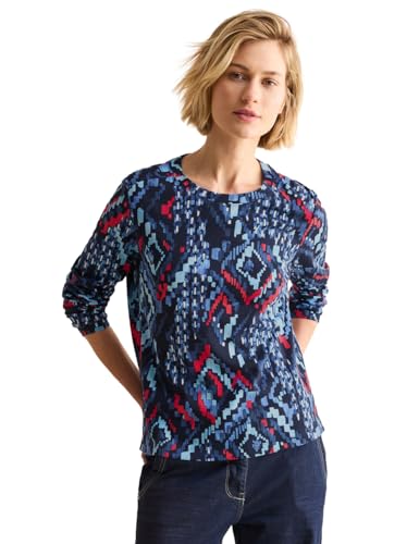 CECIL Damen B322612 Bedrucktes Langarmshirt, Universal Blue, XXL EU CECIL Damen B322612 Bedrucktes Langarmshirt, Universal Blue, XXL EU von Cecil