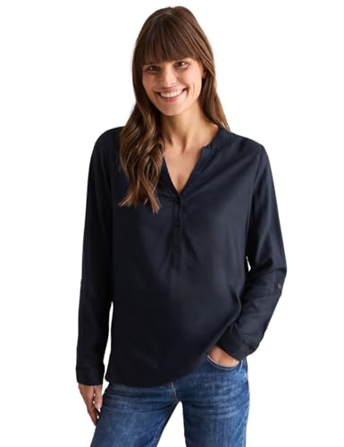 CECIL Damen B345312 Bluse In Unifarbe, Universal Blue, S EU CECIL Damen B345312 Bluse In Unifarbe, Universal Blue, S EU von Cecil