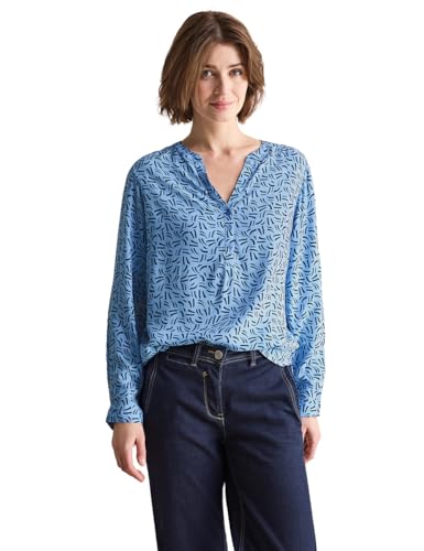 CECIL Damen B345443 Bluse Mit Minimal Print, Fresh Light Blue, XXL EU von Cecil