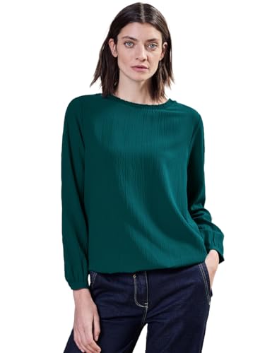 CECIL Damen B345243 Bluse Mit Smock-Detail, Petrol Green, XXL EU von Cecil