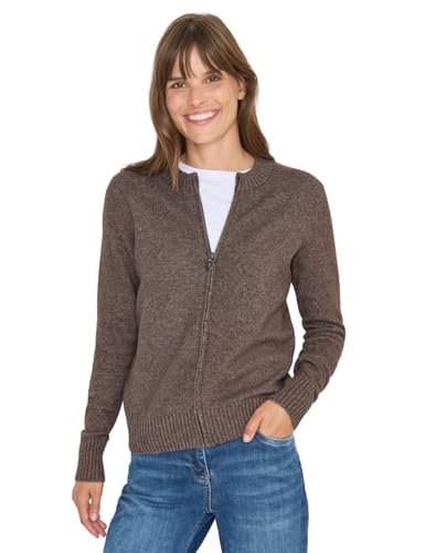 CECIL Cardigan mit Zipper Mushroom Taupe Melange XXL von Cecil